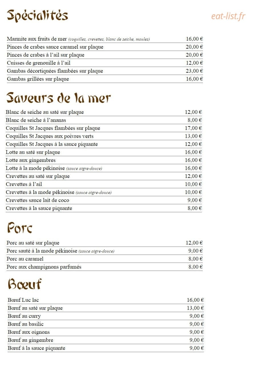 Chinatown — carte page 2