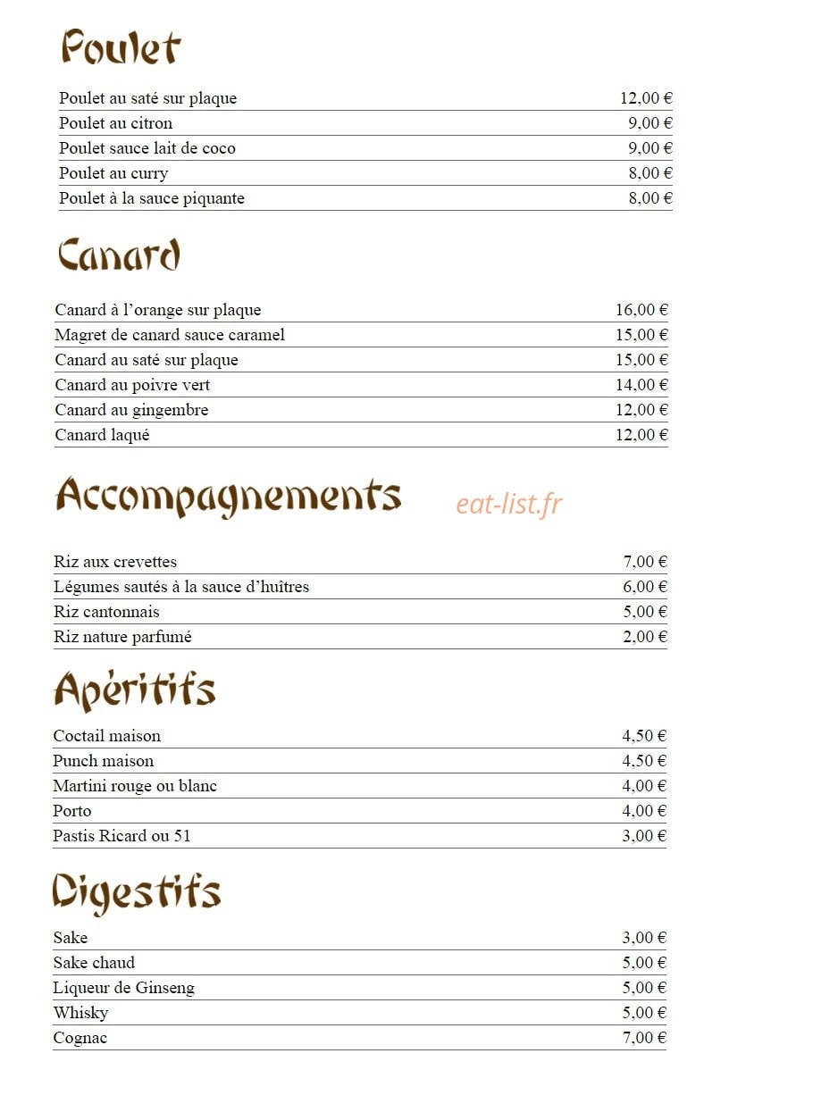 Chinatown — carte page 3