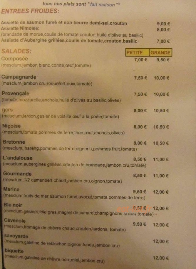 Crêperie le Blé Noir — carte page 5