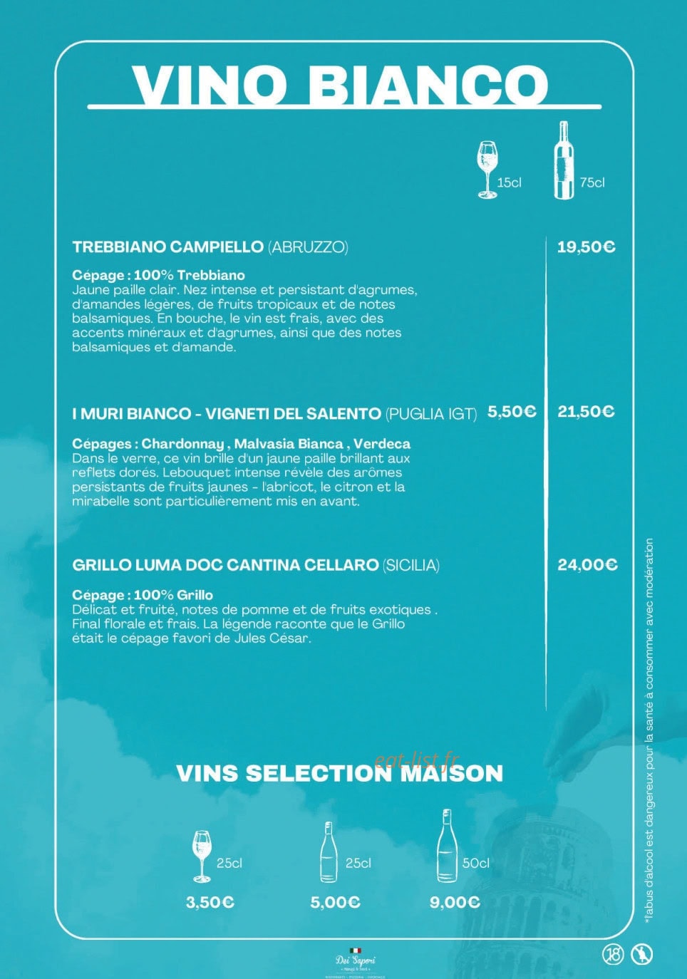 Dei Sapori — carte page 15