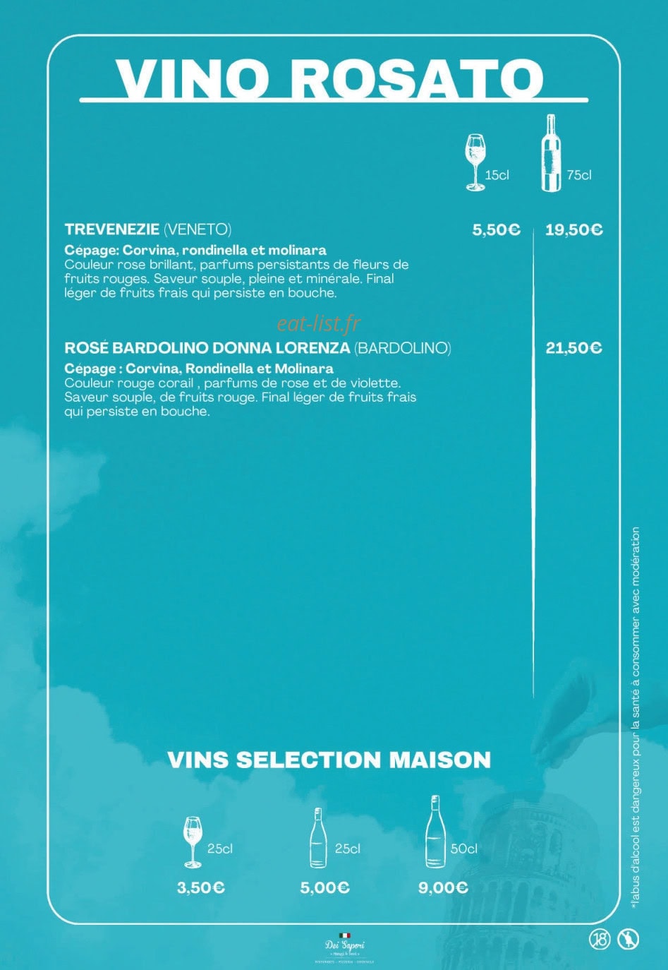 Dei Sapori — carte page 16