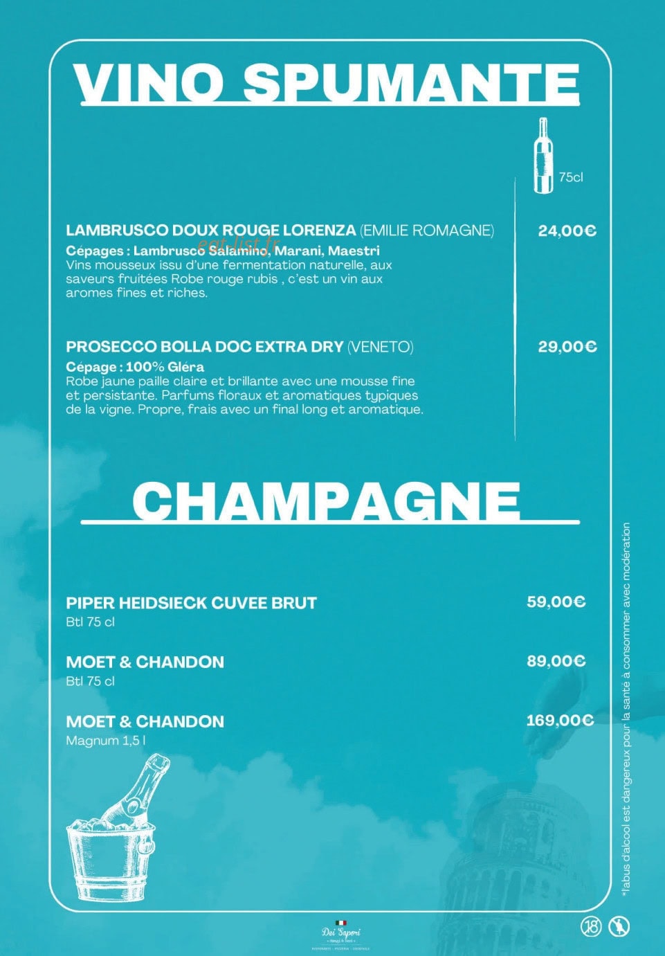 Dei Sapori — carte page 17