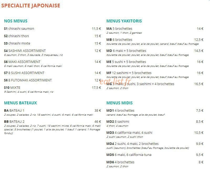 Delices Asiatiques — carte page 2