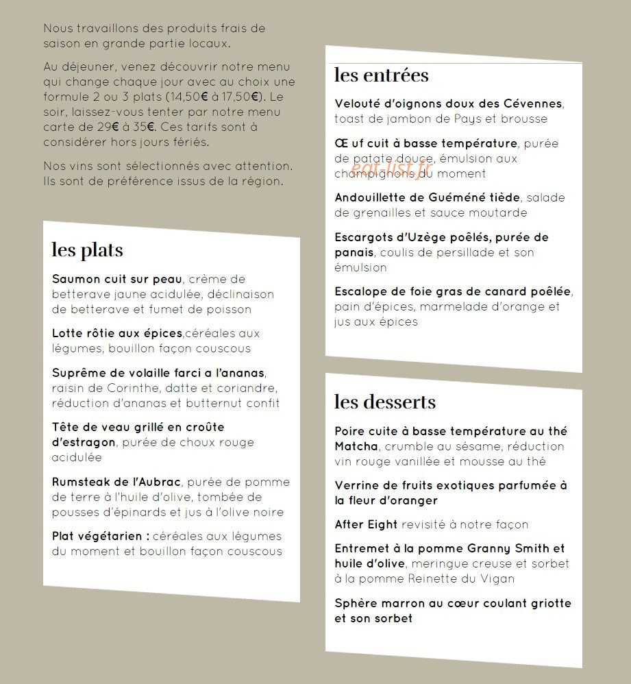 Epices & Tout — carte page 1