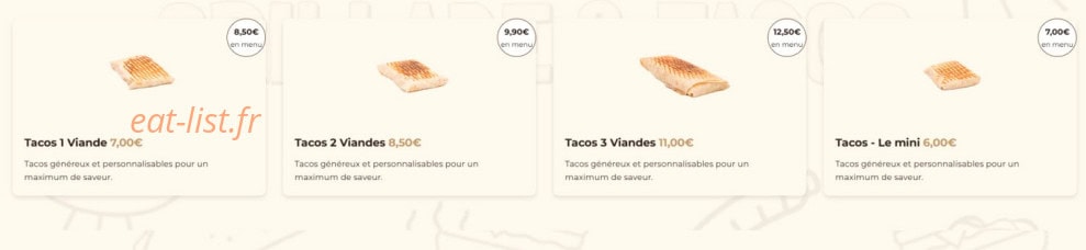 Grillade & Tacos — carte page 3