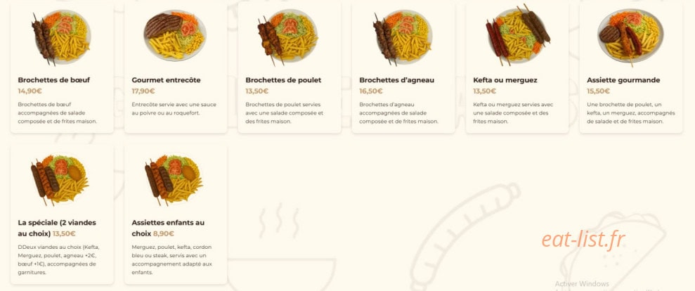 Grillade & Tacos — carte page 4