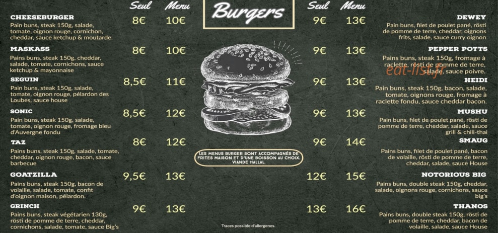 House Burger — carte page 2