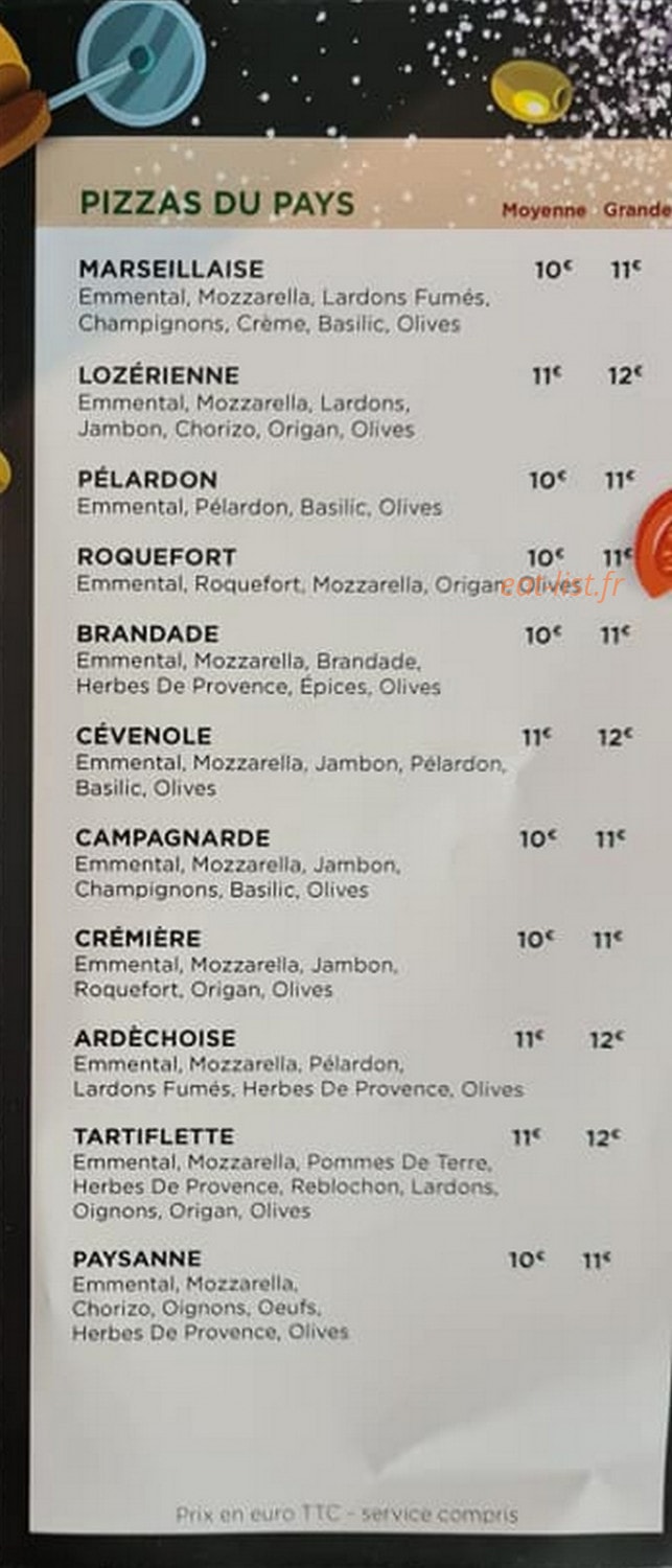 Italia Pizza — carte page 3