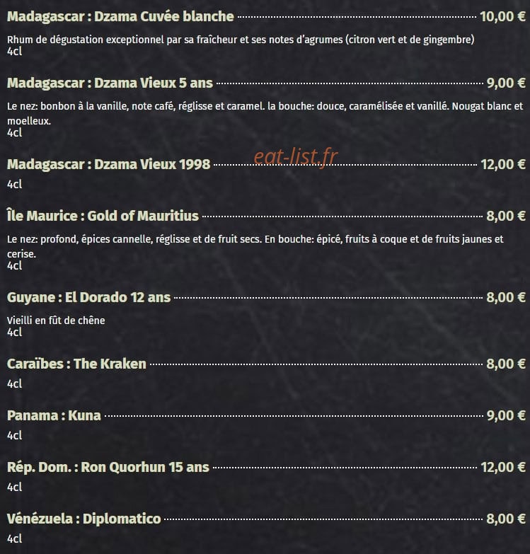 La Fabrique à boire — carte page 27