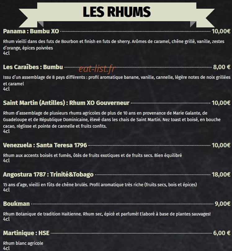La Fabrique à boire — carte page 25