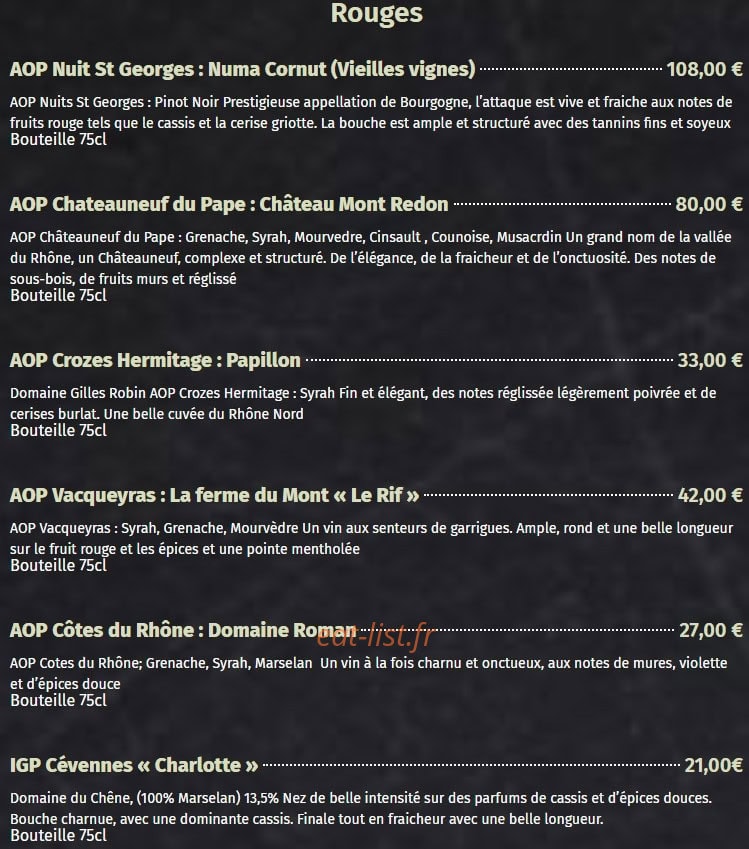 La Fabrique à boire — carte page 18