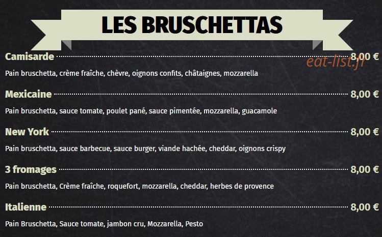 La Fabrique à boire — carte page 1