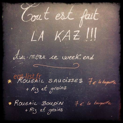 La Kaz Vanille — carte page 1