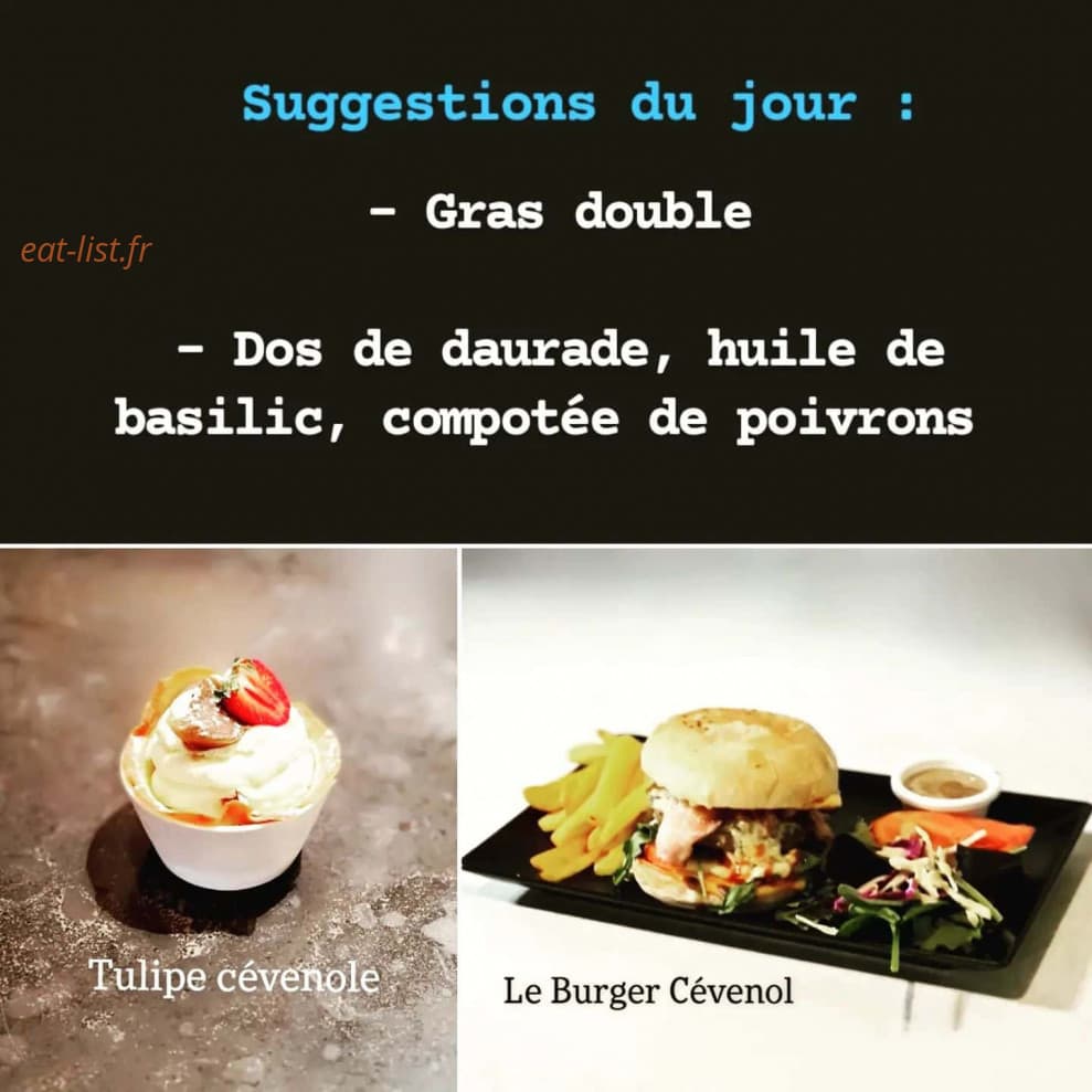Le Bistrot Cévenol — carte page 1