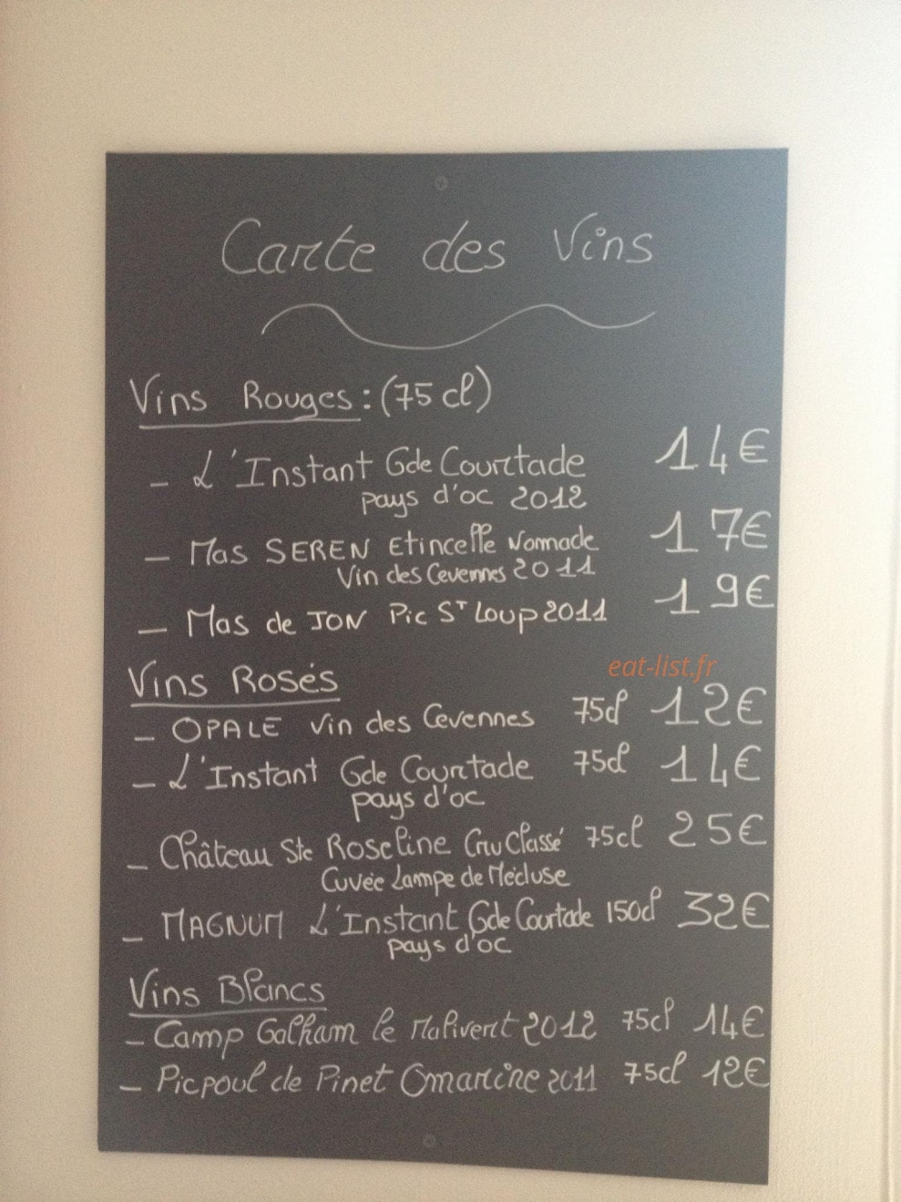 Le Bistrot — carte page 3