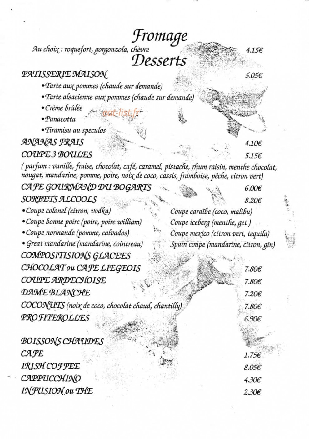 Le Bogart's — carte page 7