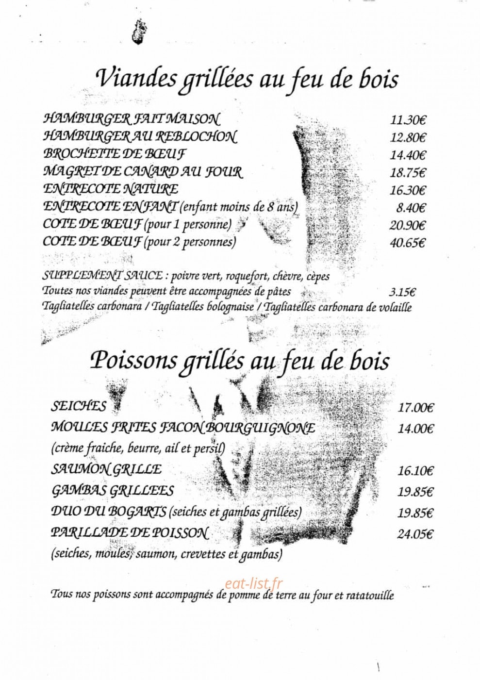 Le Bogart's — carte page 4
