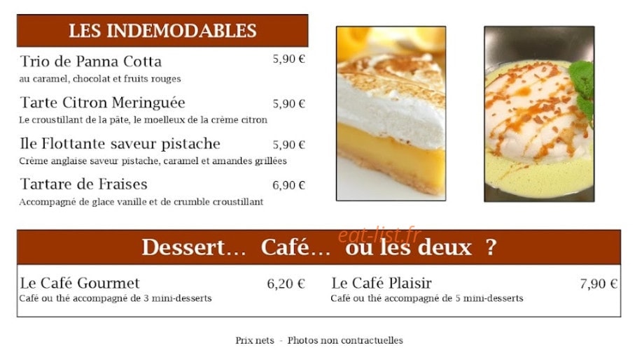 Le Steakhouse — carte page 7
