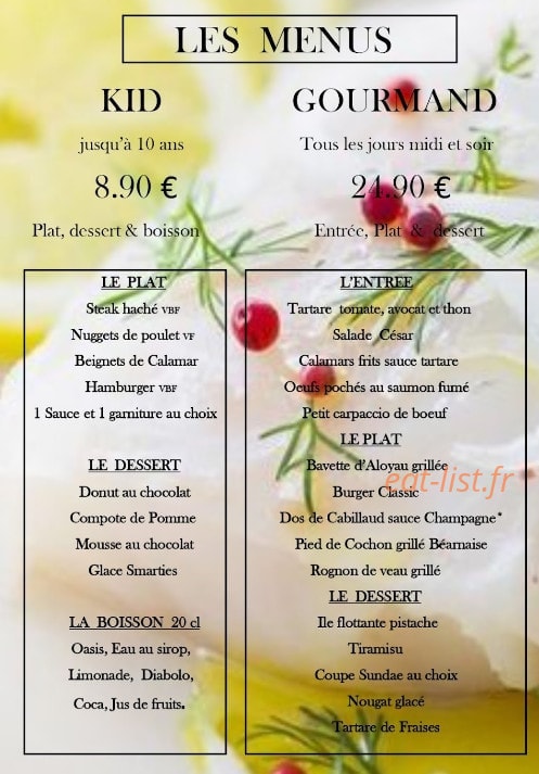 Le Steakhouse — carte page 5