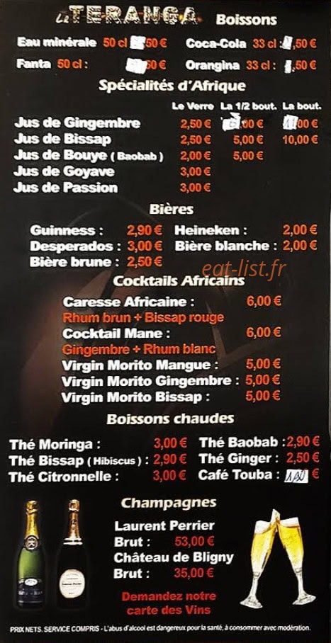 Le Teranga — carte page 2