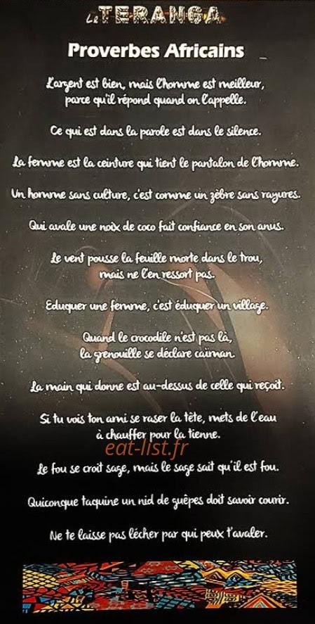 Le Teranga — carte page 3