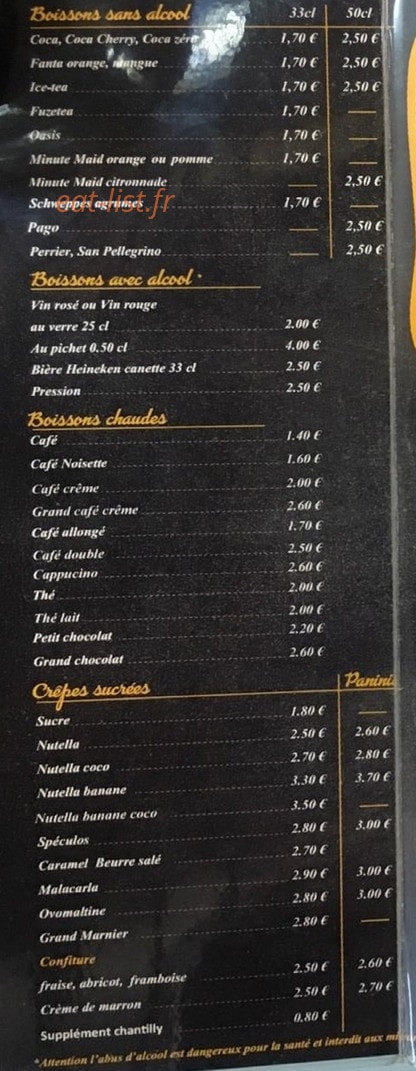 Les Délices de Carla — carte page 1