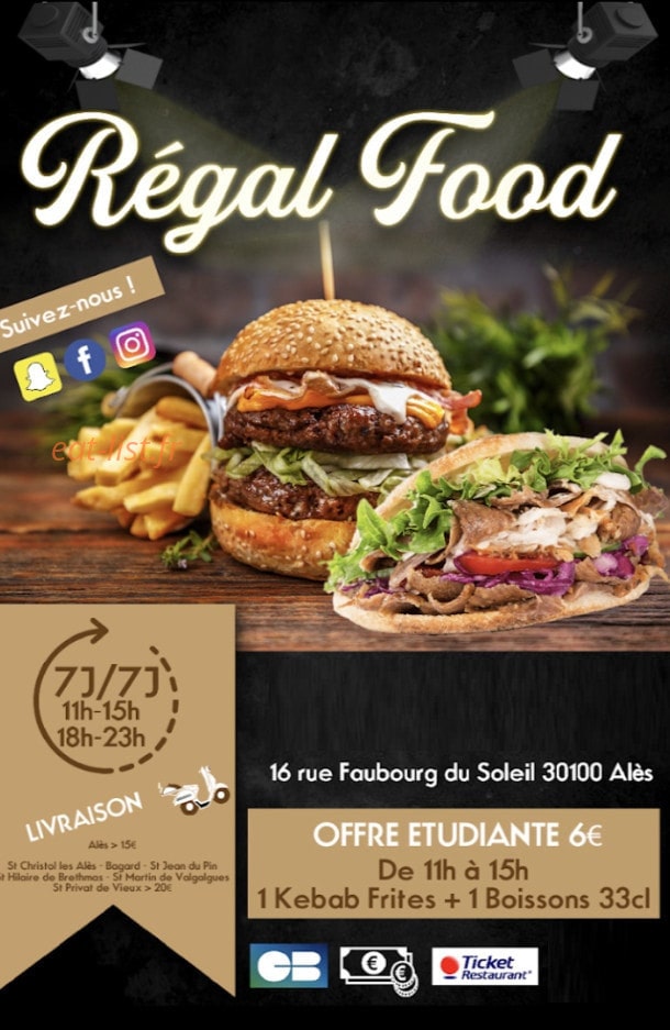 Regal food — carte page 1