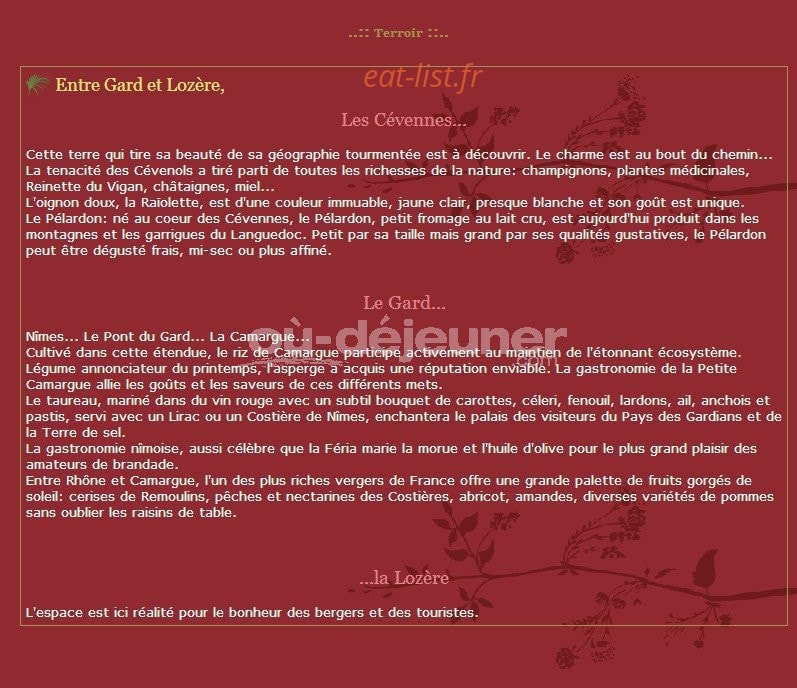 Restaurent Le Riche — carte page 4