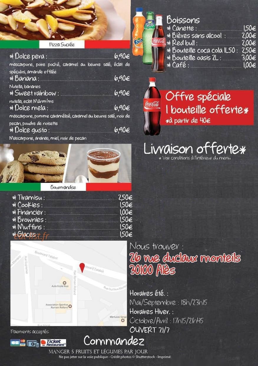 Star Pizza — carte page 2