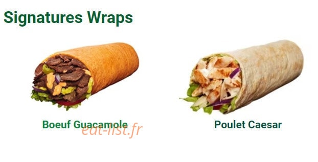 Subway — carte page 2