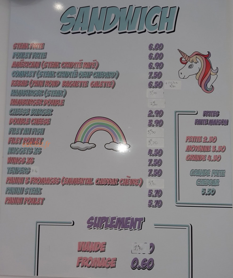 Pop licorne — carte page 1