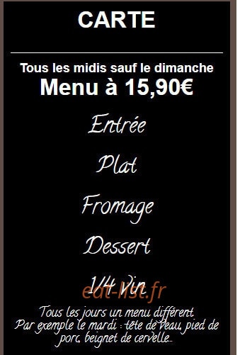 La Terrasse — carte page 1