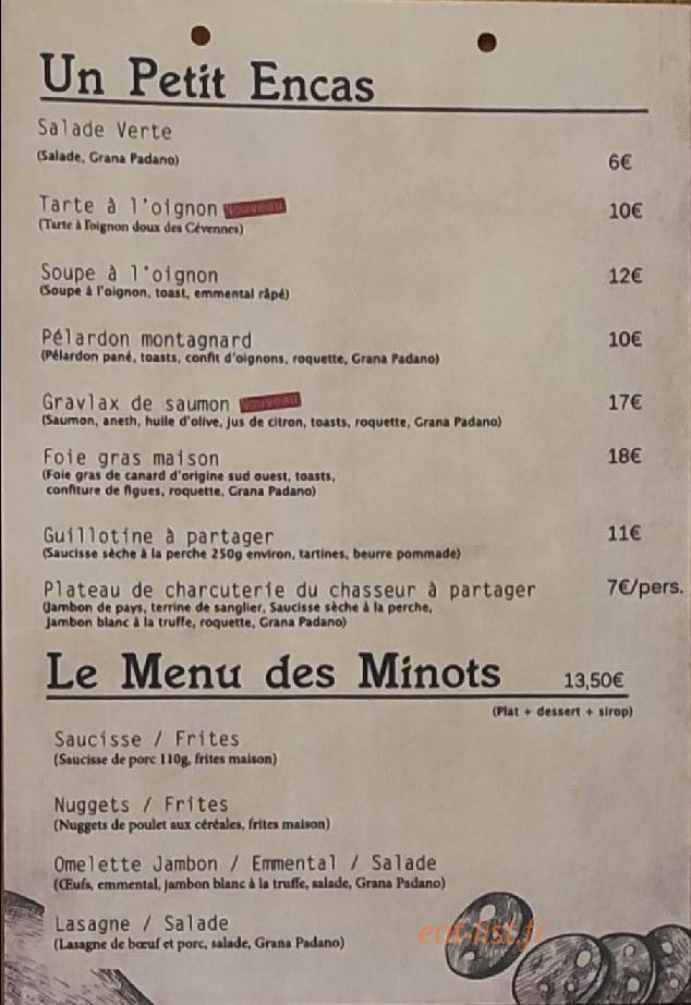 La Maison des Cévennes — carte page 1