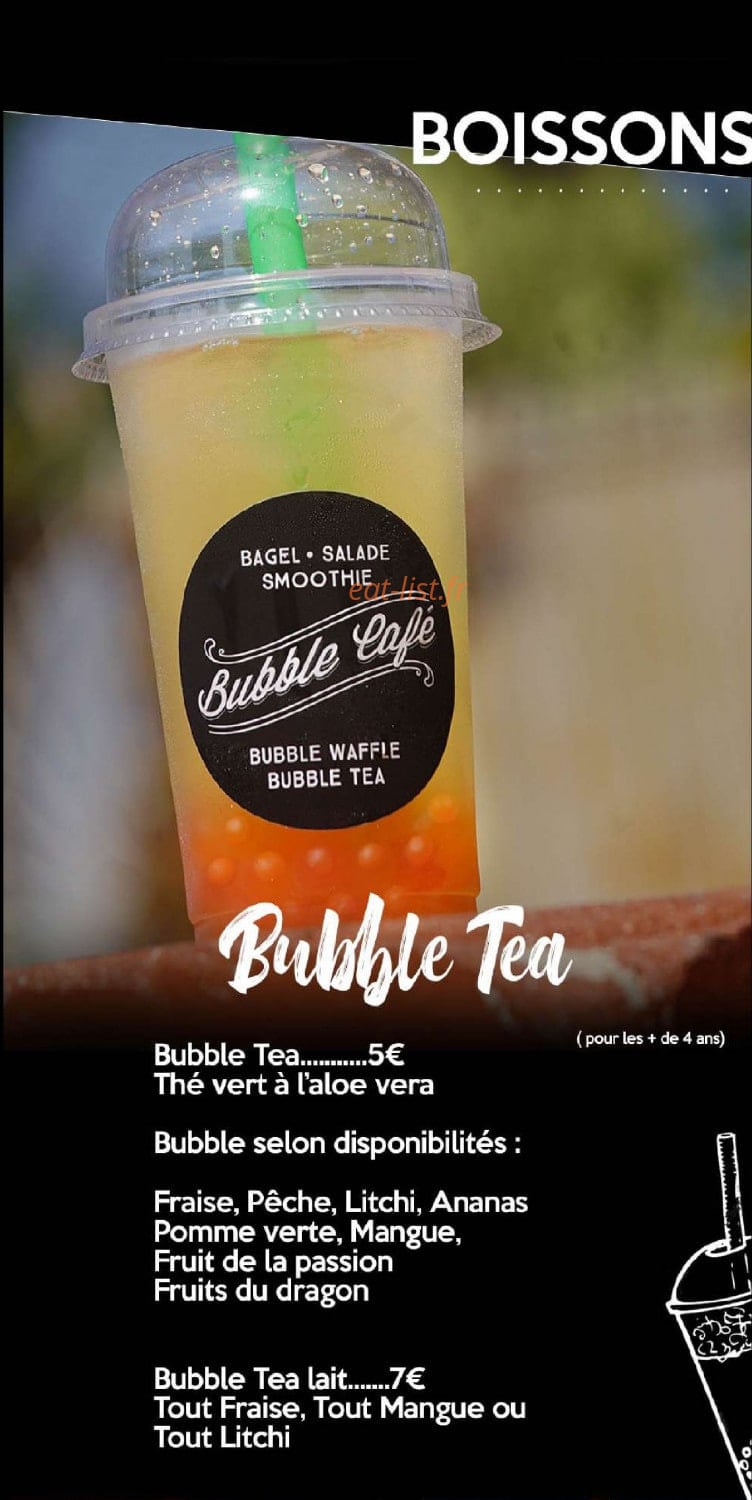 Bubble café — carte page 11