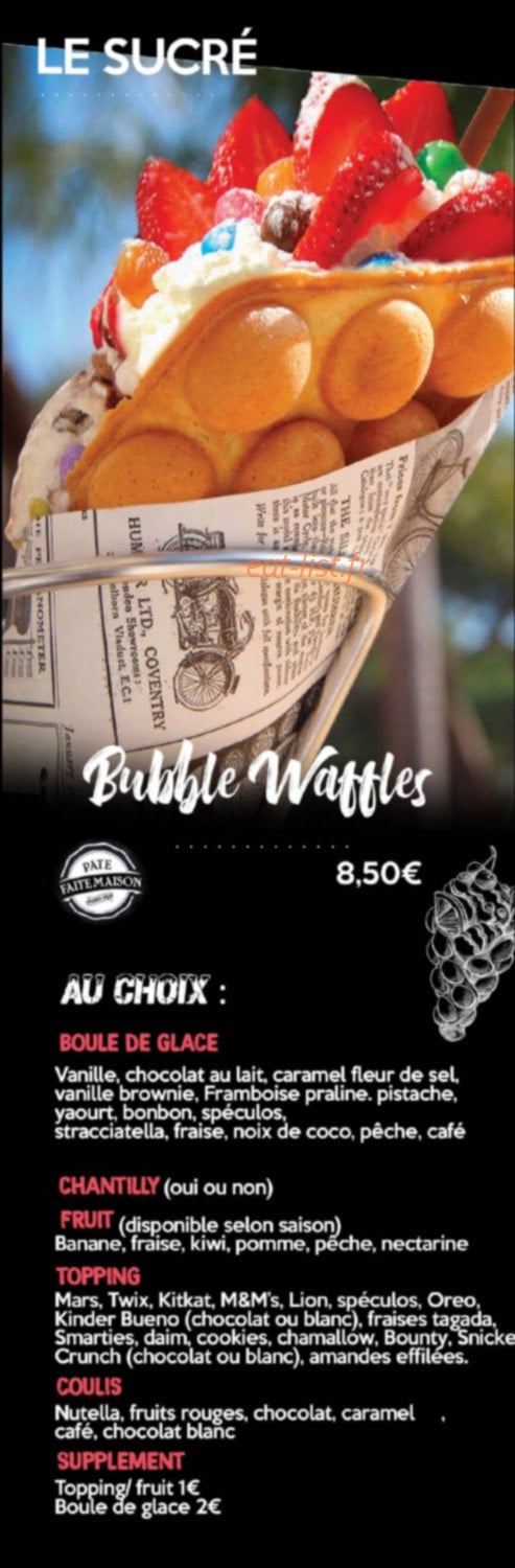 Bubble café — carte page 8