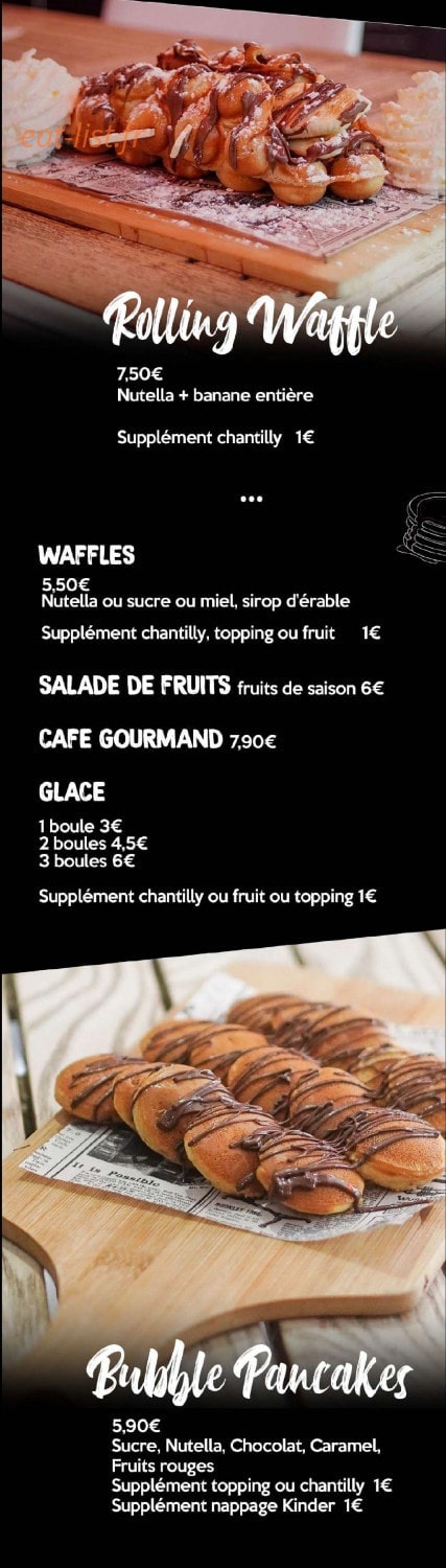 Bubble café — carte page 10