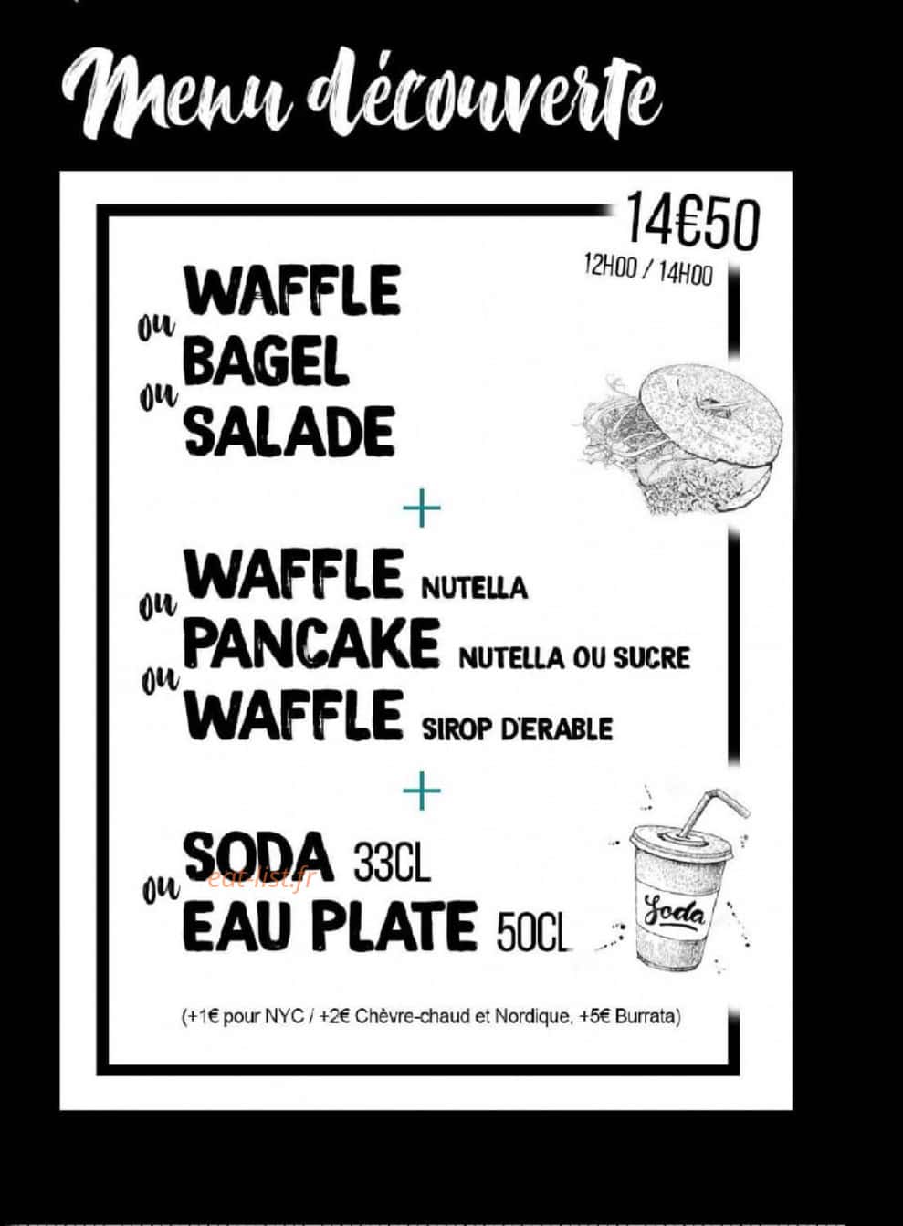 Bubble café — carte page 1