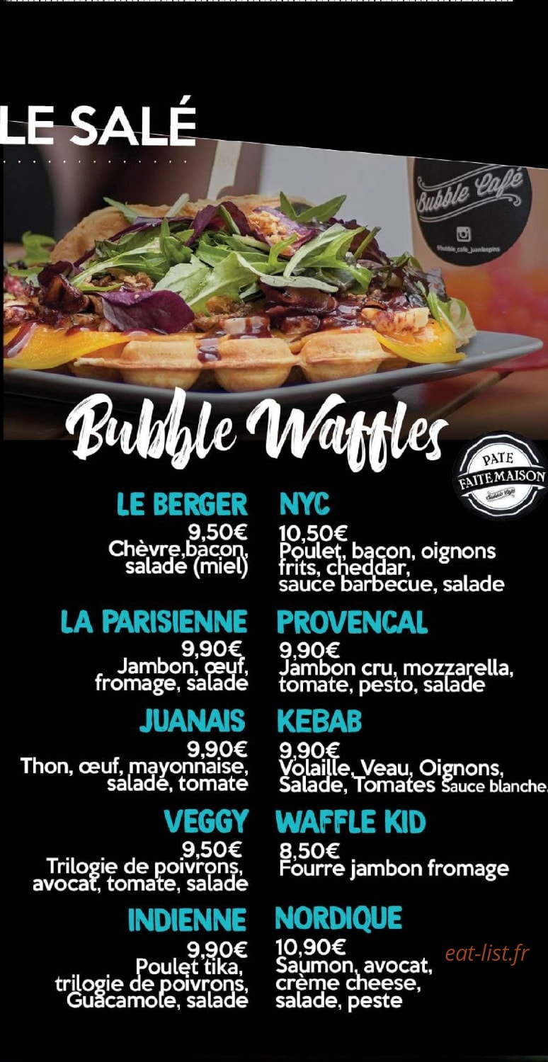 Bubble café — carte page 2