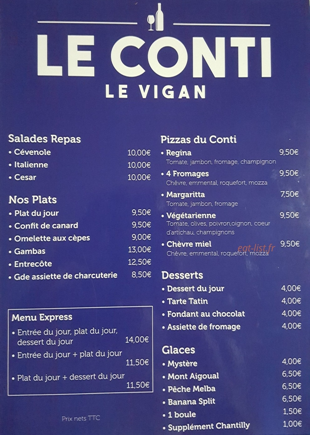 Le Conti — carte page 1