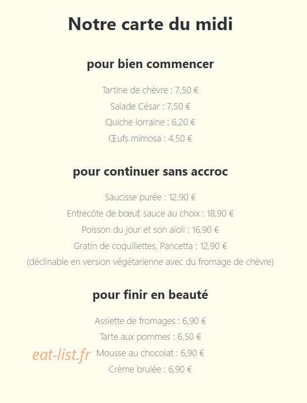 Le Continental — carte page 1