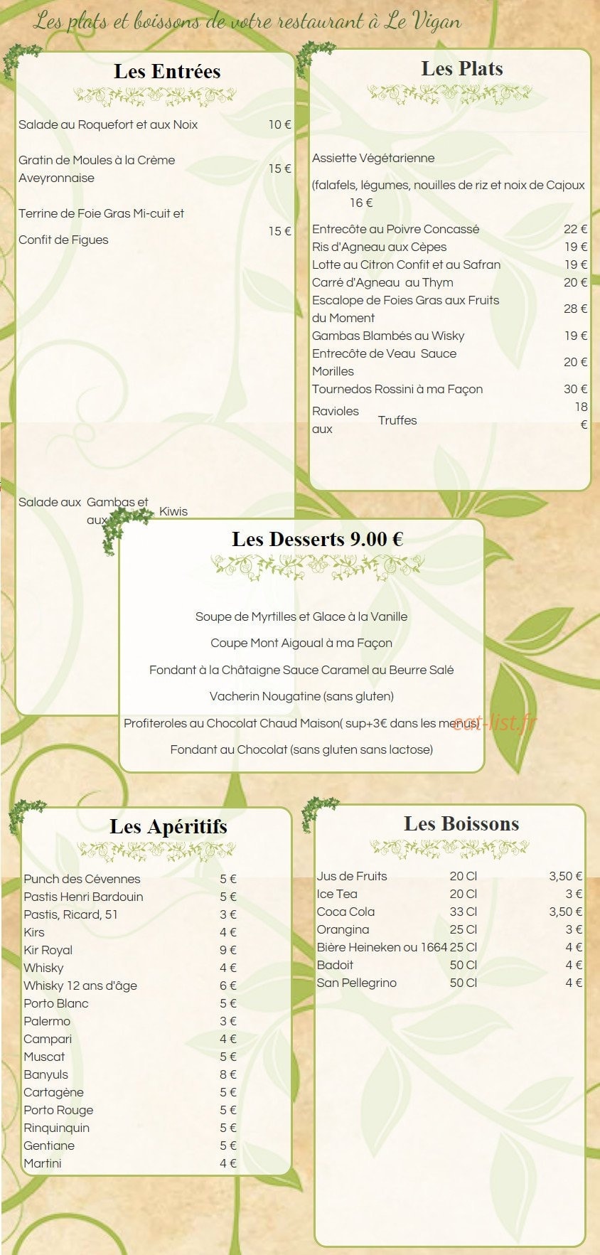 Le Jardin — carte page 2