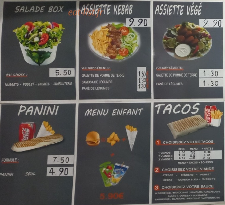 Le Moulin Gourmet — carte page 1
