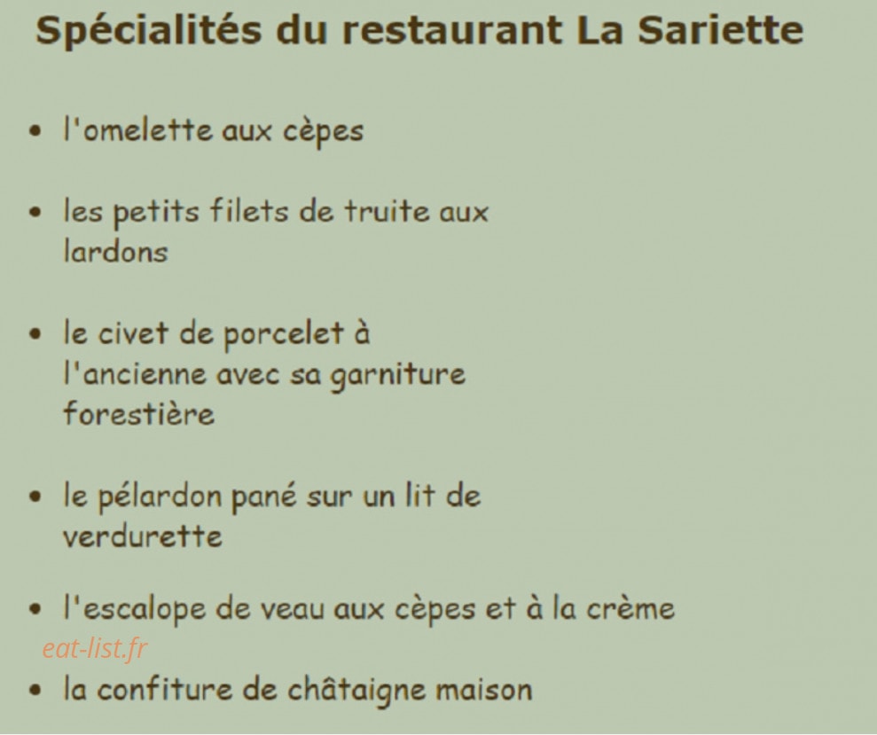 La Sariette — carte page 2