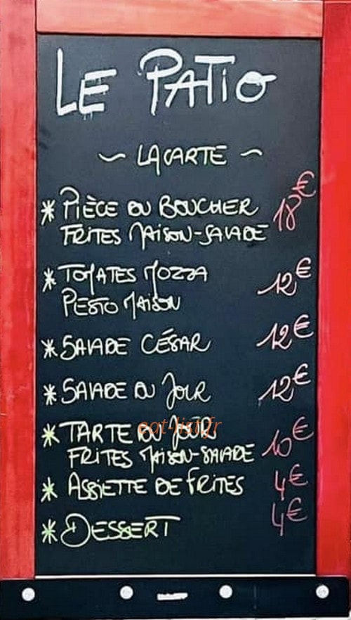 Le Patio — carte page 1