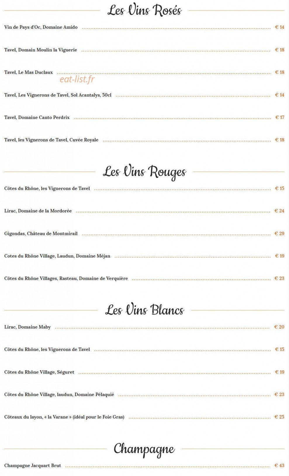 Le Physalis — carte page 5