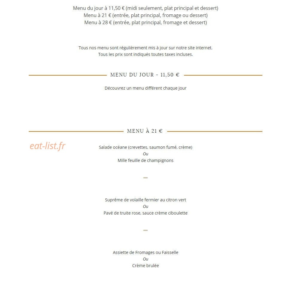 Le Physalis — carte page 1