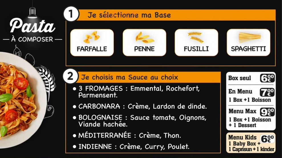 Pasta & couss — carte page 1