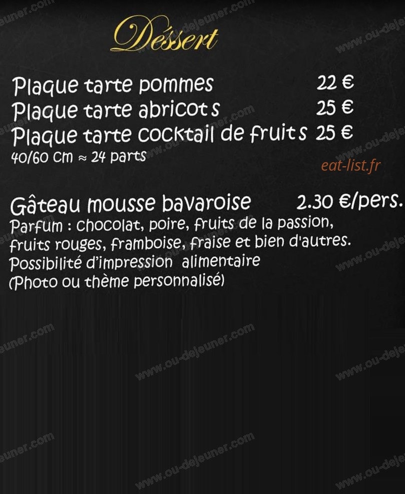 Au Fournil saint Esteve — carte page 5