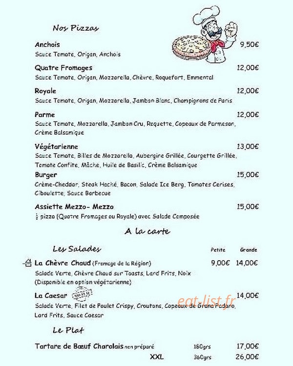 Atelier du Bistrot — carte page 2