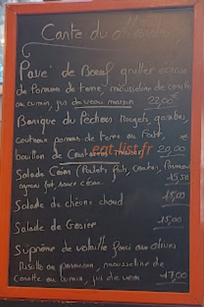 Café des Fleurs — carte page 1